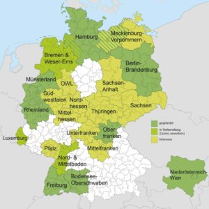 Regionalwert AG-Landkarte Deutschland und Österreich